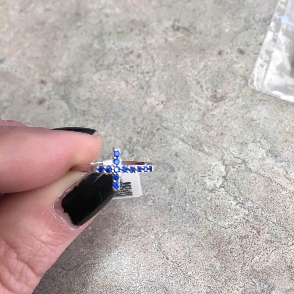 Cross ring and earrings set